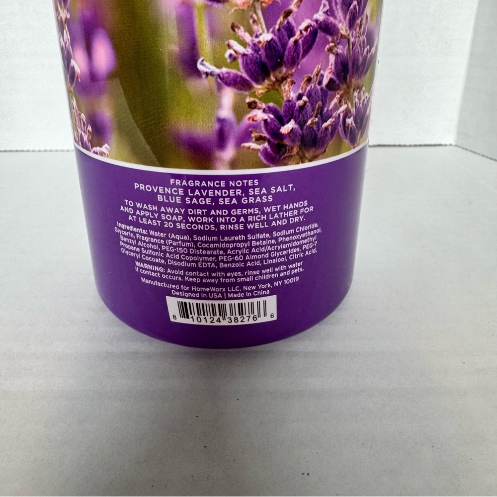 New Homeworx by Slatkin + Co. Sea Salt Lavender Gel Hand Soap 22 oz Paraben Free - Picture 6 of 7